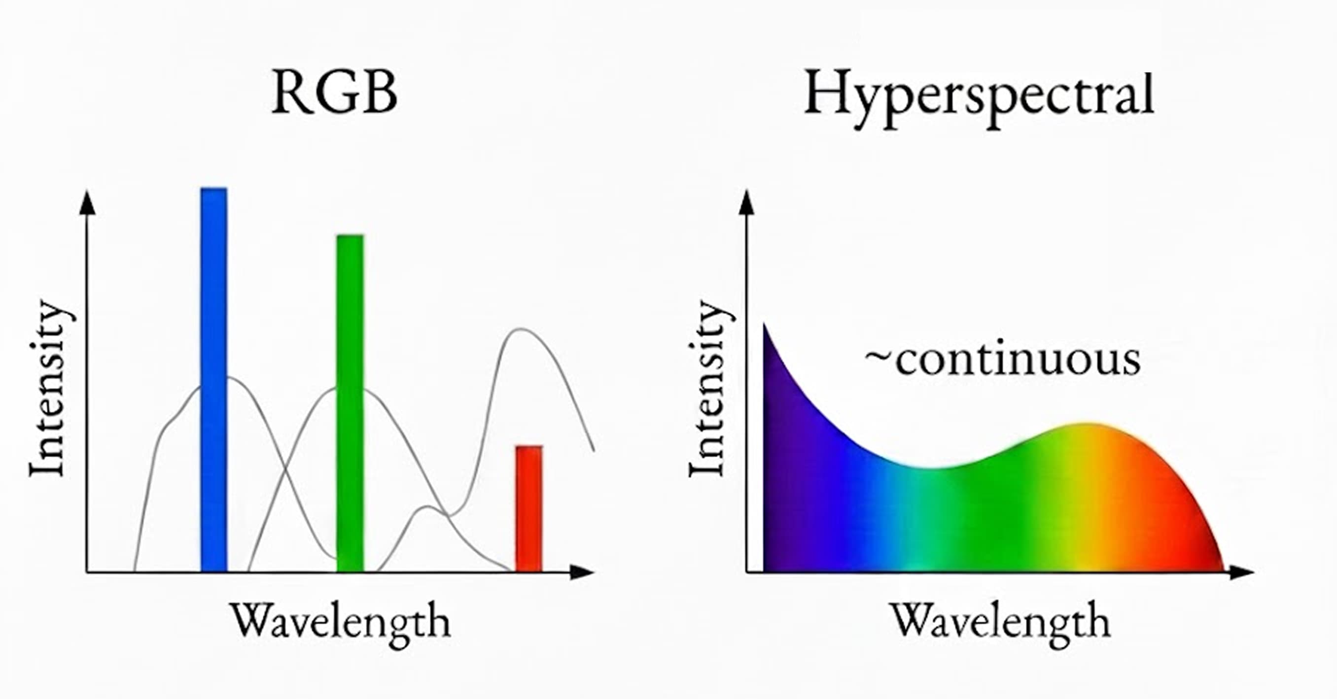 Hyperspectral wavelength distribution plot